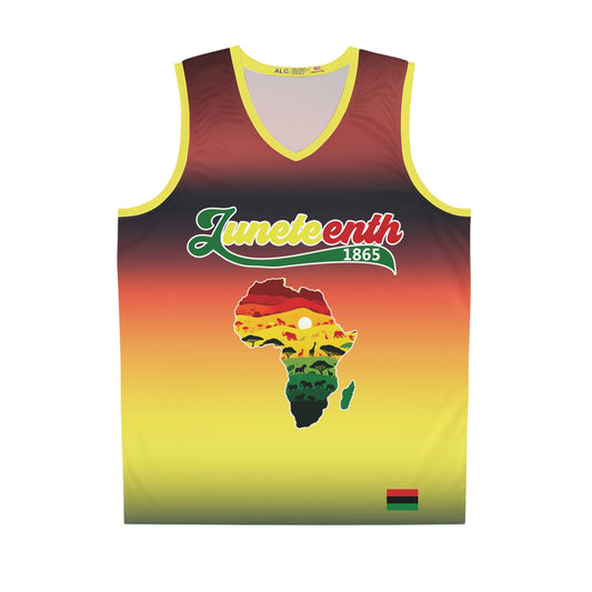 Juneteenth Basketball Jersey 2024 - Pan African Flag Colors - Celebrate Black History Month