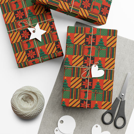 Christmas Gift Wrap Inspired by Kente Cloth