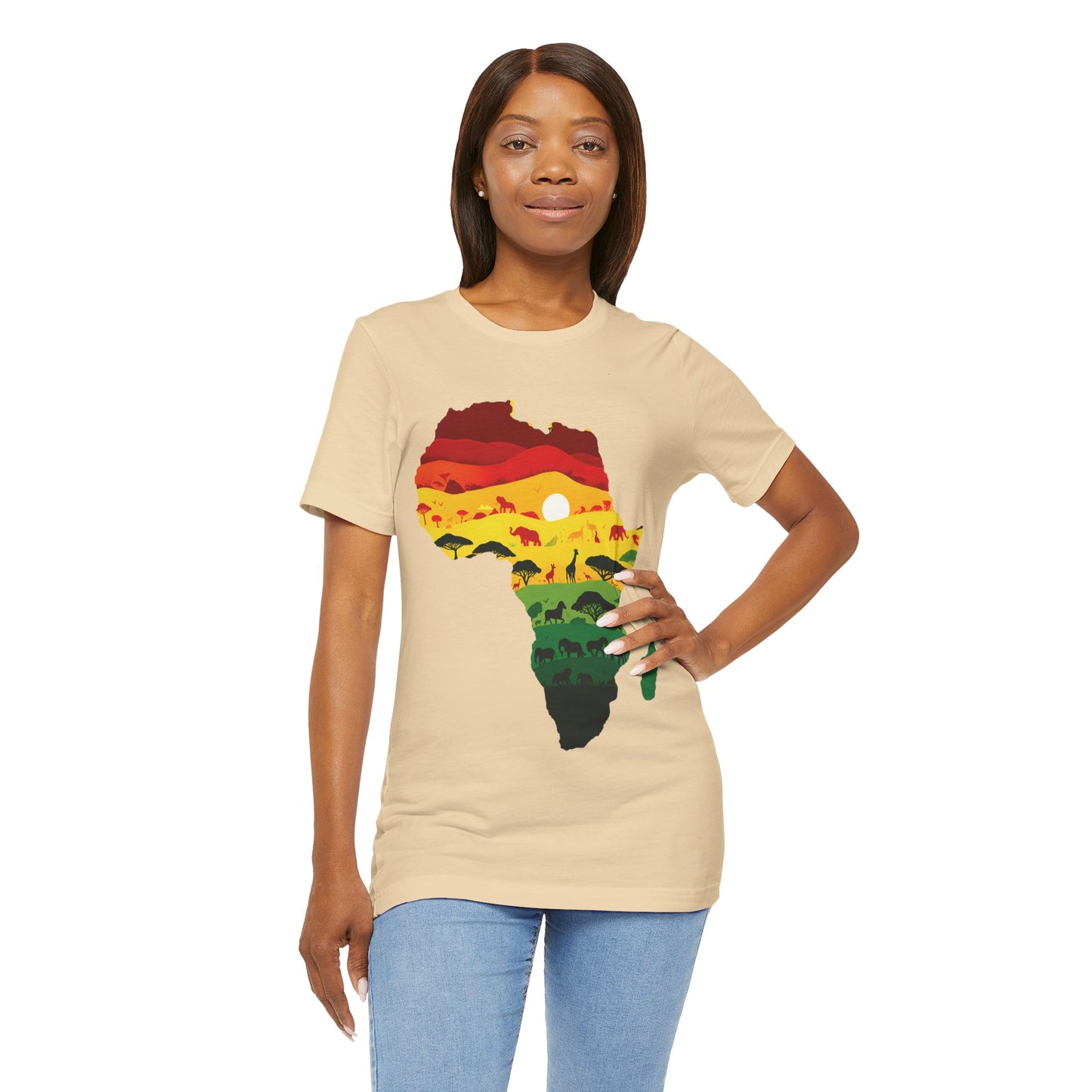 African Map Unisex Jersey Short Sleeve T-Shirt - Embrace Your Roots - Black History Month Juneteenth