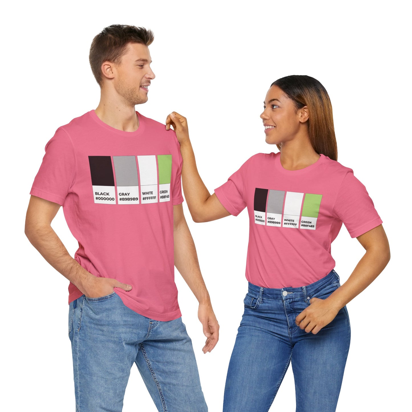 Funny Agender Pride Flag Pantone Colors Unisex Jersey Short Sleeve T-Shirt