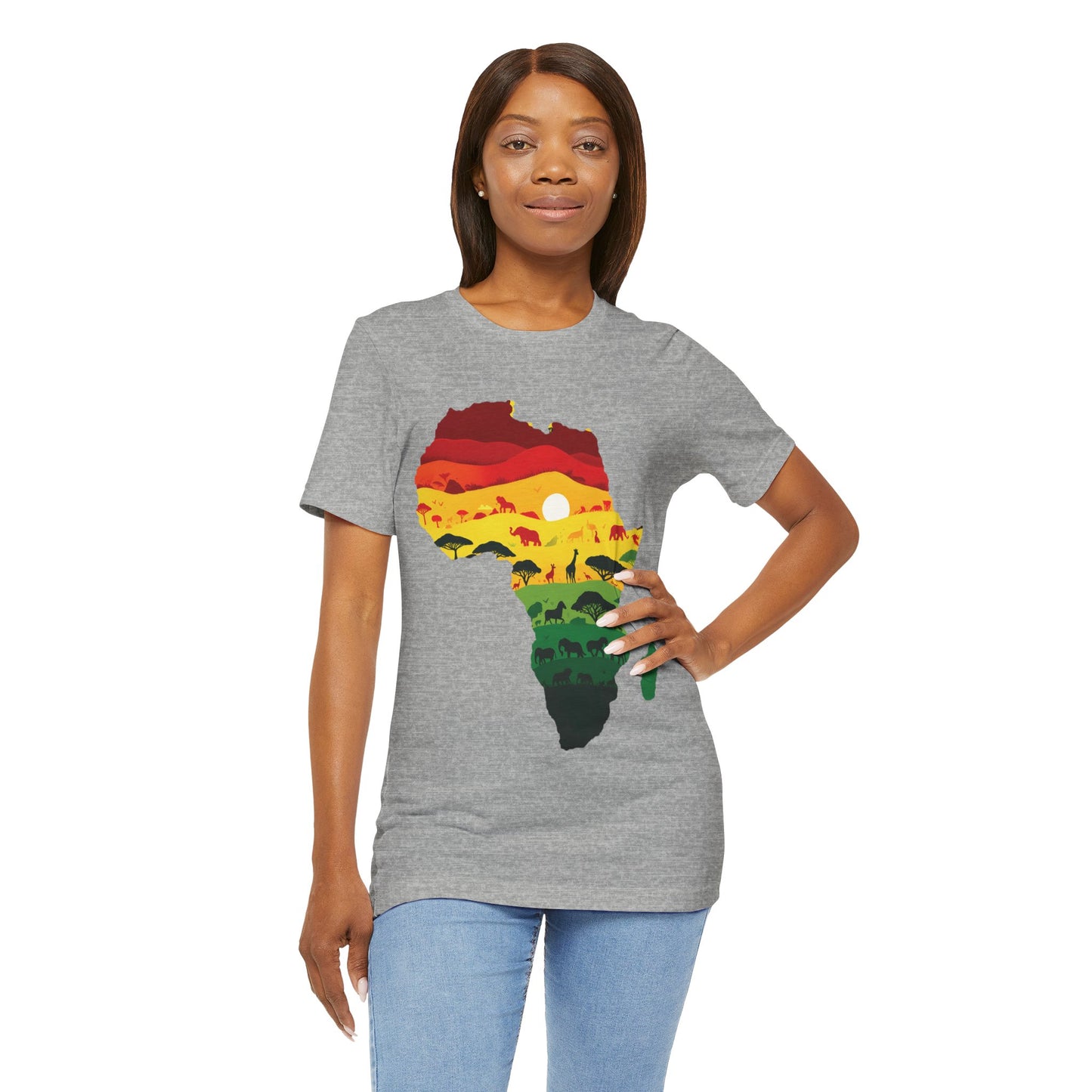 African Map Unisex Jersey Short Sleeve T-Shirt - Embrace Your Roots - Black History Month Juneteenth