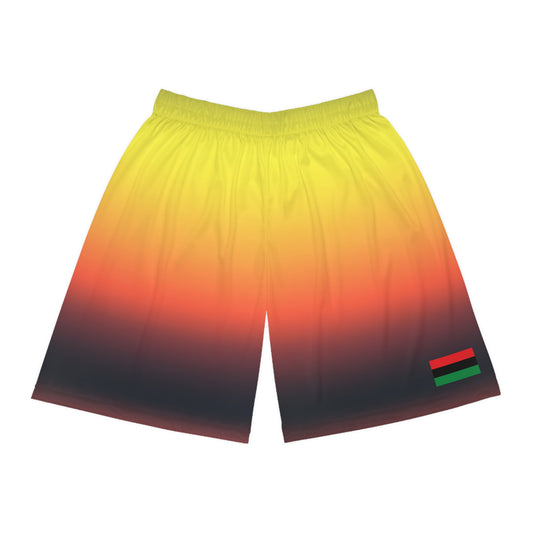 Juneteenth Basketball Short 2024 - Pan African Flag Colors - Celebrate Black History Month