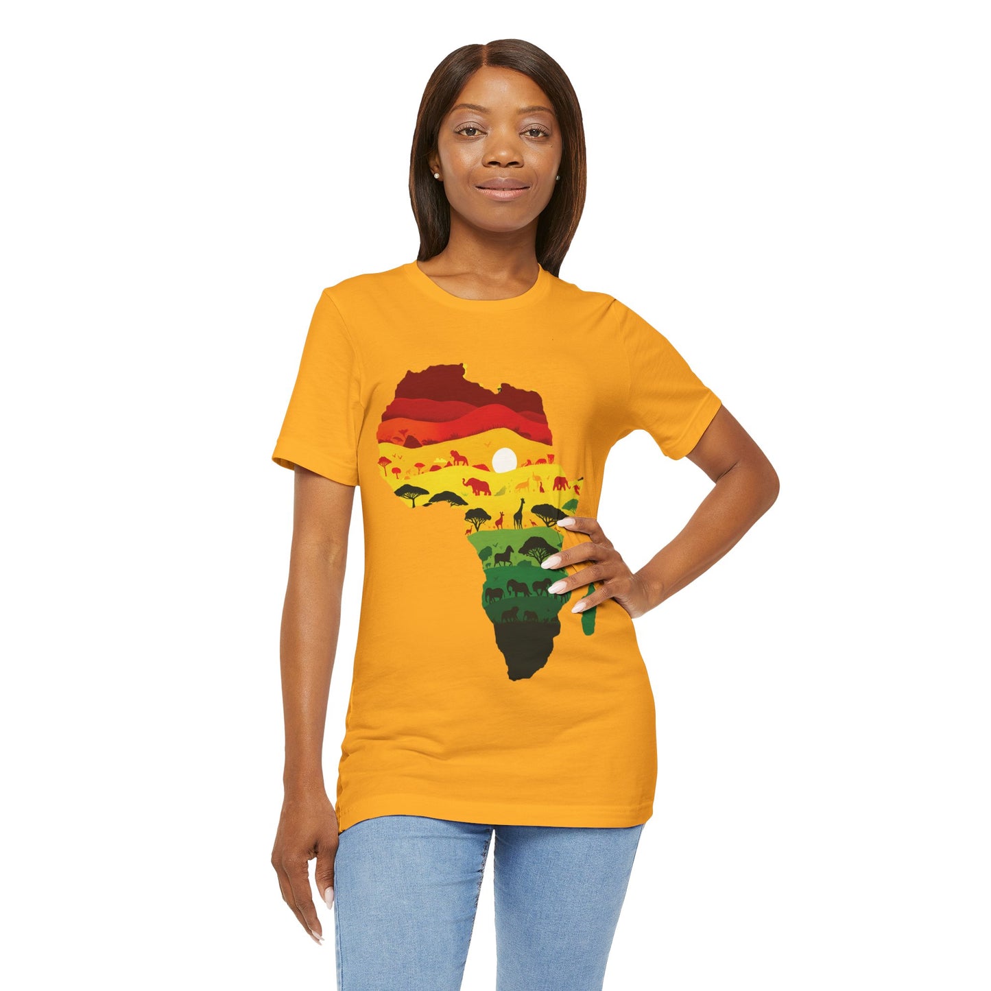 African Map Unisex Jersey Short Sleeve T-Shirt - Embrace Your Roots - Black History Month Juneteenth