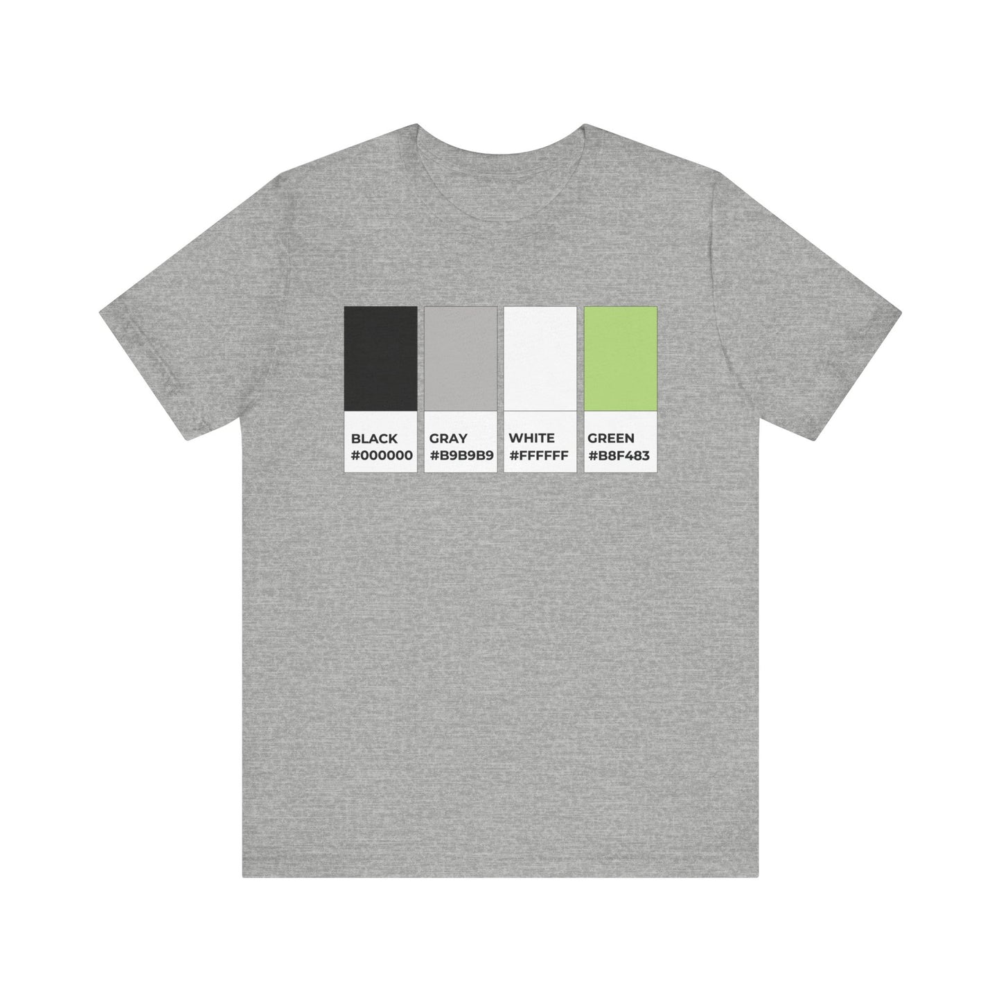 Funny Agender Pride Flag Pantone Colors Unisex Jersey Short Sleeve T-Shirt