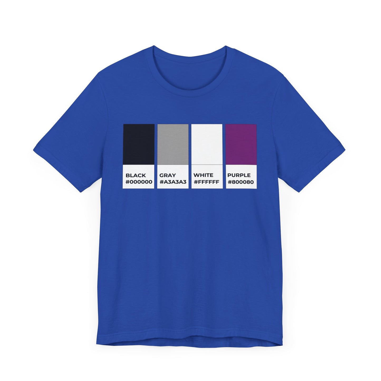 Funny Asexual Pride Flag Pantone Colors Unisex Jersey Short Sleeve T-Shirt