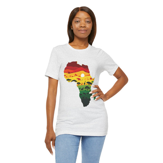 African Map Unisex Jersey Short Sleeve T-Shirt - Embrace Your Roots - Black History Month Juneteenth